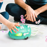 Dancing Electric Octopus Toy – Crawling Musical Squid for Tummy Time Green