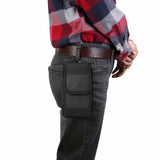Universal Black Oxford Phone Waist Pouch with Belt Clip & Card Slot XL