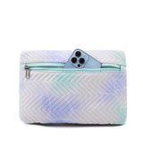 Trendy Gradient Duffle Bag Expandable Overnight Bag Foldable Carry On Bag with Dry Wet Separation Pocket Green