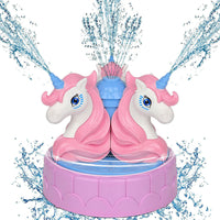 Water Sprinkler for Outdoor Play Water Spraying Toy for Summer Splashing Fun Toy Pink Unicorn