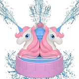 Water Sprinkler for Outdoor Play Water Spraying Toy for Summer Splashing Fun Toy Pink Unicorn