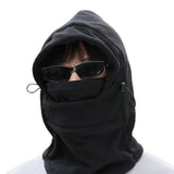 3-in-1 Winter Cycling Balaclava Thermal Fleece Face Mask Black