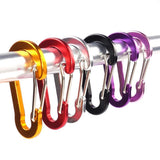 12PCS Pack Small D-Ring Carabiner Clip Lightweight Aluminum Key chain for Hiking Camping