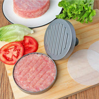 Burger Press with 100Pcs Patty Papers Non-Stick Hamburger Patty Maker with Oil Blotting