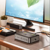 Wireless Bluetooth 5.3 Audio Transmitter Receiver 2-in-1 Audio Adapter with LED Display AUX RCA Coaxial Optical USB Input