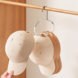 8 Pcs No Drill Hat Storage Hooks Iron Ring for Closet Caps Scarves White
