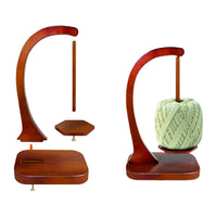 Wooden Yarn Holder for Knitting with Magnetic Spinner Style 1