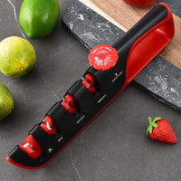 4 In 1 Scissors Sharpener Tool Knife Sharpeners With 6 Adjustable Angle For Kitchen Red