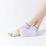 5 Pair Women Yoga Socks Non-Slip Grippy Pilates Socks for Barre Ballet