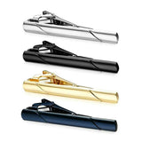 4 PCS Tie Clips for Men Metal Tie Pins with Storage Box