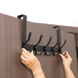 Stainless Steel Door Hooks Over The Door for Bathroom Kitchen Bedroom Black