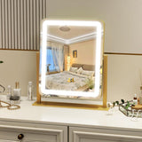 Makeup Mirror LED Light with 3-Color Lighting and Dimmable Gold
