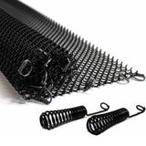Set of 2Pcs Fireplace Mesh Screen Curtains Hearth Screen Decorative Spark Guard Chain