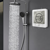 Digital Hygrometer Thermometer Clock with Timer for Bathroom Shower Kitchen