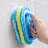 5 PCS Multi Layer Sponge Cleaning Brush Set for Kitchen and Bathroom Blue