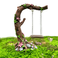 Resin Fairytale Garden Swing Garden Figurines Decoration