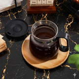 16 Oz Glass Coffee Mug with Lid – Coffee Pot Style Cup