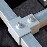 8 Piece Square Tube Connector 25x25mm Aluminum Alloy