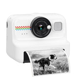 Printing Camera Instant Print 1080P Selfie Digital Camera with 64GB Card - White