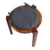 2 PCS 30CM Round Sponge Chair Cushions with Ties for Stools Grey