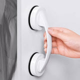 No Drill Suction Cup Door Handle for Glass Door Bathroom Cabinet White