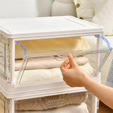 4 Tier Clear Storage Bins with Lids for Bedroom Living Room