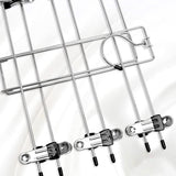 2PCS Saving Hanging Pants Hangers with 12 Clips and 360 Degrees Swivel Hook