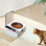 Smart Cat Food Bowl Stainless Steel Auto Lid Rechargeable Sensor