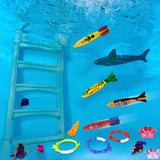 20Pcs Set Summer Pool Diving Swimming Toys Underwater Fun Swim Games Sinking Toys Kit