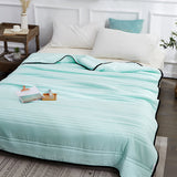Summer Blankets Air Condition Comfort Lightweight Thin Quilt Green