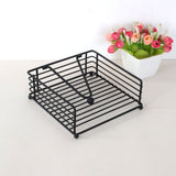 2Pcs Square Paper Napkin Holder for Table Flat Napkin Holder with Weighted Arm