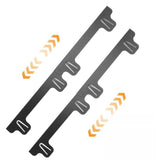 4Pcs Adjustable Stove Gap Fillers Heat Resistant Stove Gap Covers Stainless Steel Gas Stove Side Gap Protector Black
