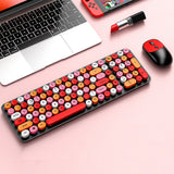 2.4GHz  Wireless Keyboard and Mouse Combo Cute Pink
