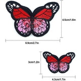 24 PCS Colourful Butterfly Applique Lace Trims Sewing Embroidery Craft Patch Sew