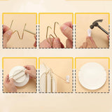 14Pcs Plate Hangers for Wall Display Invisible Stainless Steel Plate Holders with Wall Hooks