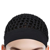 2 PCS Rolled Edge Crochet Mesh Sleep Hair Bonnet Caps