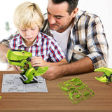 3-in-1 Solar Dinosaur Toy Robot DIY assemble STEM Building Toys Kids Gift