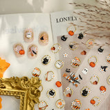 Halloween Nail Stickers Black Cat Ghost Pumpkin Self Adhesive