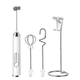 3 in 1 Electric Milk Frother Coffee Stirrer White