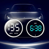 Digital Odometer Car HUD Head Up Display Speedometer Supports KMH MPH Time for Cars Trucks
