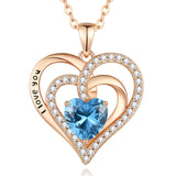 Double Layer Heart Pendant Necklace for Women Stylish Jewelry Gift Set Style 4
