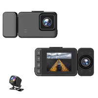 3 Channel WiFi Dashcam Front And Rear Night Vision Dash Camera with 32G Memory Card