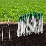 100 PCS 15cm Galvanized U Shaped Garden Landscape Staples