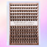 Lash Clusters Natural Lash Extensions Wispy Eyelash Clusters for Light Hair Dark Brown