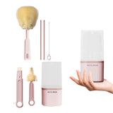 6 in 1 Travel Baby Bottle Brush Set with Portable Storage Case Pink