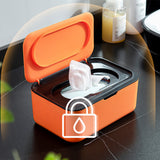 Refillable Wipes Dispenser Tissue Storage Case with Lid Orange