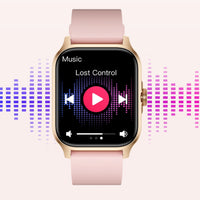 Bluetooth Smart Watch 1.85in HD Fitness Watch with 100+ Sports Modes Heart Rate Sleep Monitor for iOS Android Pink