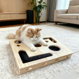 New Cat Nail File Enrichment Box Cat Scratch Puzzle Enrichment Box with Bell Balls for Cats