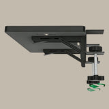 Foldable Metal Bedside Shelf No Drill with Cable Hole and 2 Hooks