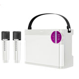 Portable Bluetooth 5.3 Speaker with 2 Wireless Microphones Home Karaoke Speaker Machine White